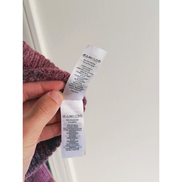 Christian Siriano Pink Red Striped Crewneck Sweater Medium Cozy Artsy Academia - Picture 8 of 9